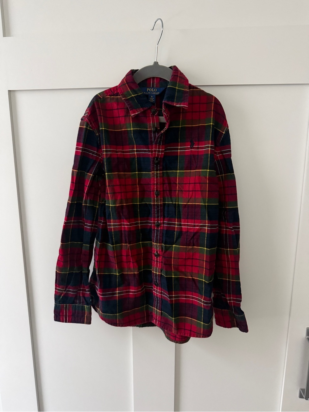 Polo by Ralph Lauren Red, Navy & Green Plaid Button-Up Shirt